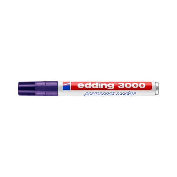 edding Permanentmarker 3000 1,5-3mm violett 3000-008 Rundspitze nachfüllbar