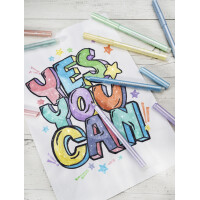 EBERHARD FABER Glitter-Fasermaler Pastell, 8er Kartonetui