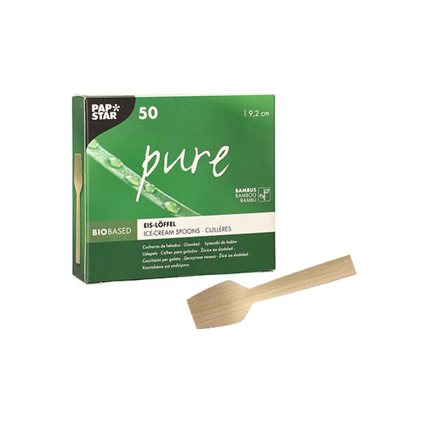 PAPSTAR Eisl&ouml;ffel "pure", L&auml;nge: 92 mm, 50er