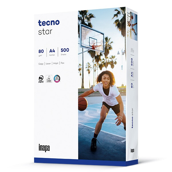 TECNO Star Businesspapier wei&szlig; A4 80g - 1 Karton (2.500 Blatt)