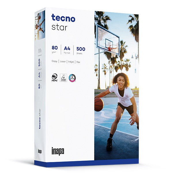 TECNO Star Businesspapier wei&szlig; A4 80g - 1 Karton (2.500 Blatt)