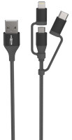 ANSMANN 3in1 Daten- & Ladekabel, Lightning USB-C Micro-USB