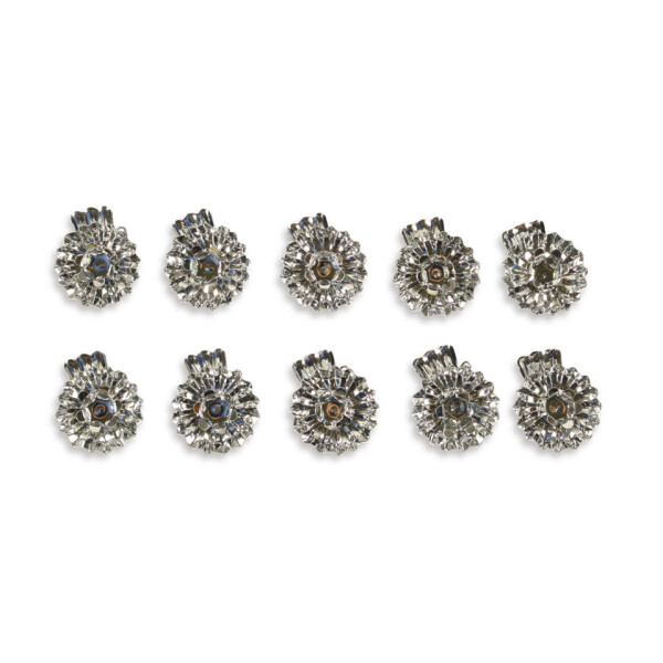 Christbaumkerzenhalter, 10 Stück, silber 10002
