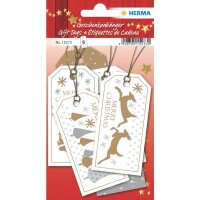 HERMA Weihnachtsanhänger Merry Christmas, 6 Stück, beglimmert 15273