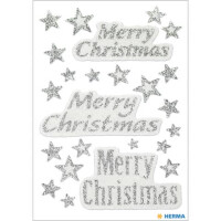 HERMA Weihnachten Sticker Merry Christmas 24 Stück Glitter