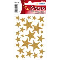 HERMA Weihn.Sticker Magic Sterne gold Glitter