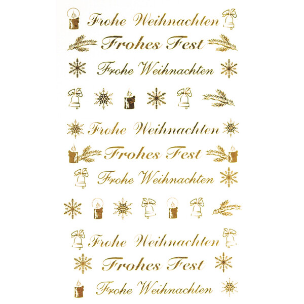 AVERY ZWECKFORM Weihnachtssticker Schriften, 18 St&uuml;ck, gold 52391