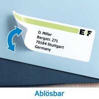 HERMA Etiketten ablösbar, 96x63,5mm, 800 Stück, weiß 10308