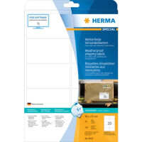 HERMA Folienetikett 99,1x57,0mm weiß wetterfest...
