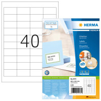 HERMA 4474 Etiketten Premium, 48,5 x 25,4 mm, weiß,...