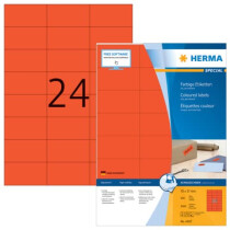 HERMA Universaletiketten, permanent, 70x37mm, 2400 Stück, rot