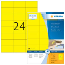 HERMA Universaletiketten, permanent, 70x37mm, 2400 Stück, gelb