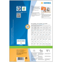 HERMA Etiketten Premium permanent, 64,6x33,8mm, 2400 Stück, weiß 4262