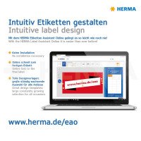HERMA Etiketten Premium permanent, 64,6x33,8mm, 2400 Stück, weiß 4262