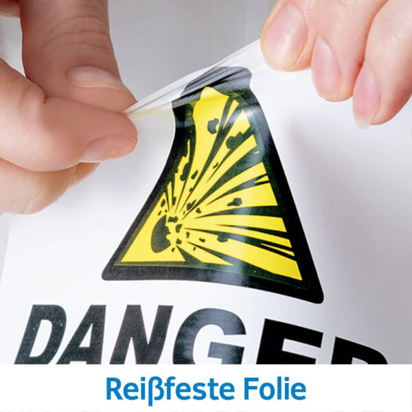HERMA Folienetiketten stark haftend, 105x148mm, wetterfest, 100 St&uuml;ck, wei&szlig; 4697