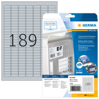 HERMA 4220 Typenschildetiketten, 25,4 x 10 mm, silber,...
