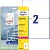 AVERY Zweckform Antimikrobielle Etiketten, ablösbar, A4, 210 x 148 mm, 10 Bogen 20 Etiketten, weiß