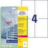 AVERY Zweckform Antimikrobielle Etiketten, ablösbar, A4, 105 x 148 mm, 10 Bogen 40 Etiketten, transparent