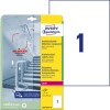 AVERY Zweckform Antimikrobielle Etiketten, ablösbar, A4, 210 x 297 mm, 10 Bogen 10 Etiketten, transparent