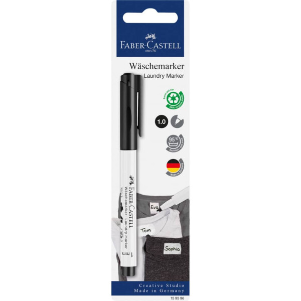 FABER-CASTELL W&auml;schemarker, 1mm, schwarz 159596