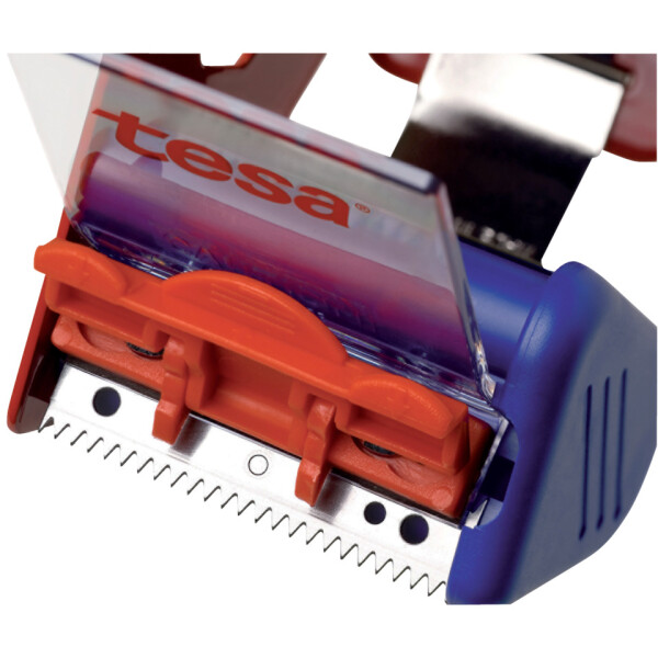 TESA Packband-Handabroller tesapack Economy bis 66 m x 50 mm, Metall mit Klingenschutz 06300-00001