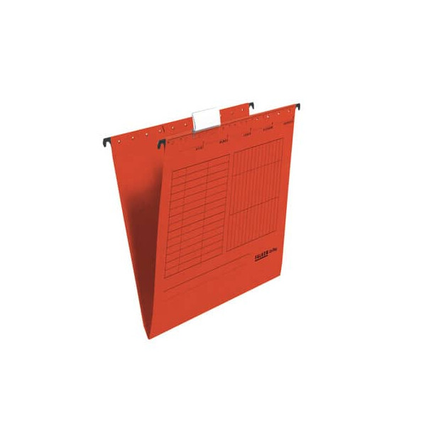 FALKEN Hängemappe UniReg, 230g m2-Kraftkarton, seitlich offen, rot