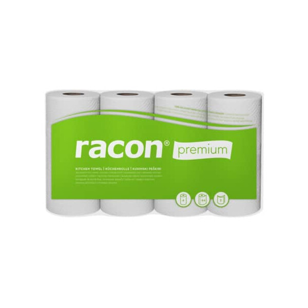 racon Küchenrolle premium weiß 2 lagig 4 x 64 Blatt