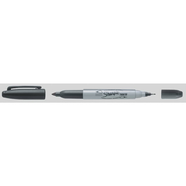 SHARPIE Permanentmarker Sharpie Twin Tip, 0,5-1mm, schwarz S0811100