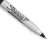 SHARPIE Permanentmarker Sharpie Twin Tip, 0,5-1mm, schwarz S0811100