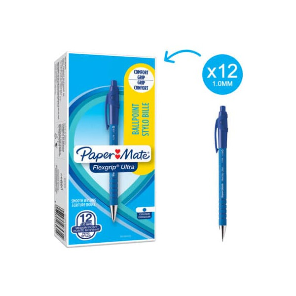 PAPERMATE Kugelschreiber Flex Grip Ultra blau M
