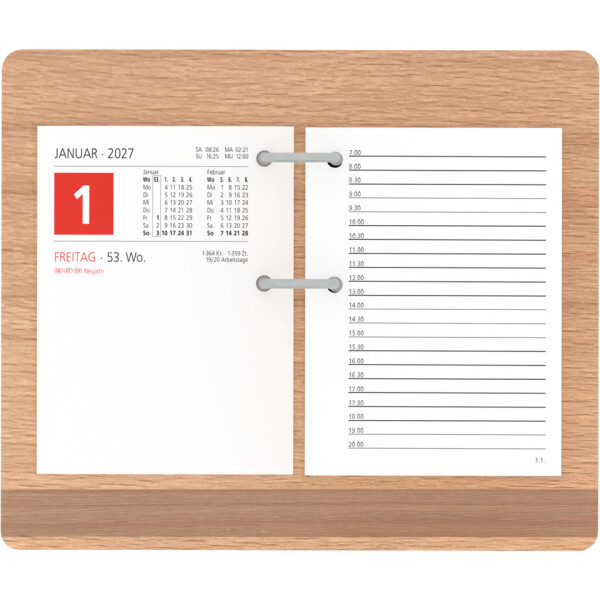 ZETTLER Holzuntersatz für Umlege-Kalender 336, 24 x 18,5 cm 660913