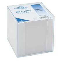 WEDO Zettelbox 9,5x9,5 cm glasklar
