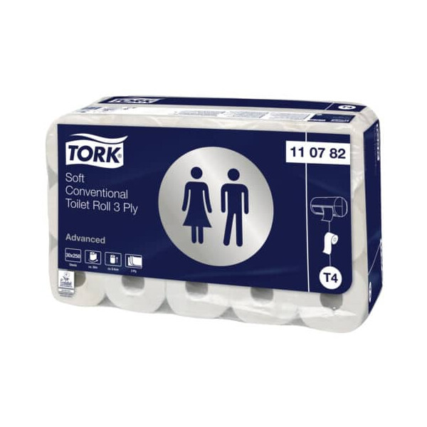 tork Toilettenpapier Advanced weiß 3-lagig 30 Rollen a 250 Blatt Sys. T4