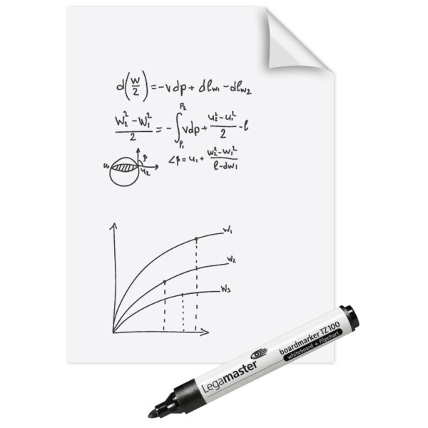 LEGAMASTER Schreibfolie Magic-Chart Whiteboard, 60 x 80cm, 25 Blatt, wei&szlig; 7-159100