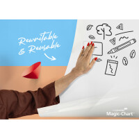 LEGAMASTER Schreibfolie Magic-Chart Whiteboard, 60 x 80cm, 25 Blatt, weiß 7-159100