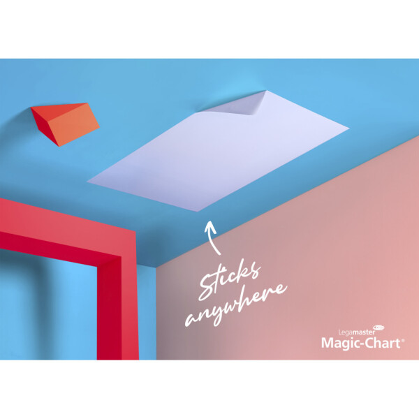 LEGAMASTER Schreibfolie Magic-Chart Flipchart, 60 x 80cm, 25 Blatt, wei&szlig; 7-159000