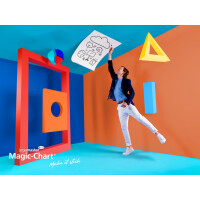 LEGAMASTER Schreibfolie Magic-Chart Flipchart, 60 x 80cm, 25 Blatt, weiß 7-159000