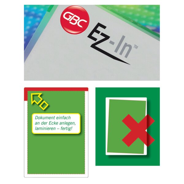 GBC Laminiertasche, A3, 125 Micron, gl&auml;nzend, 100 St&uuml;ck, glasklar 3200725