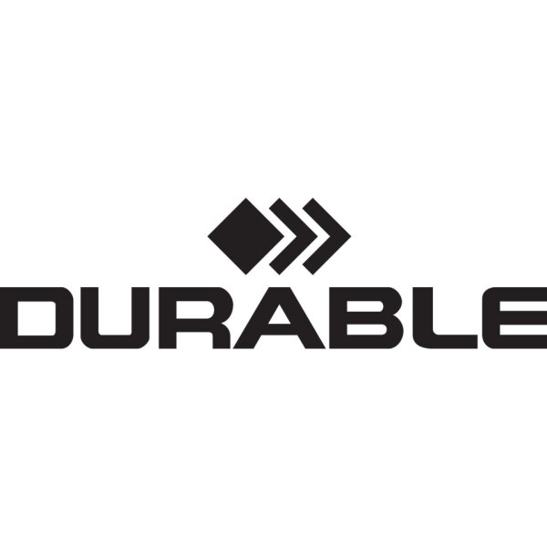 DURABLE Namensschild Doppelbox mit Clip f&uuml;r 2 Betriebs- Sicherheitseinrichtung, transparent, 25 St&uuml;ck 8013 19