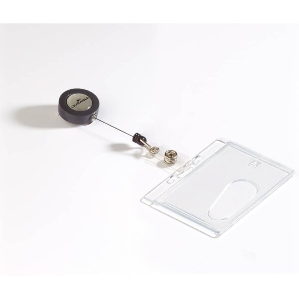 DURABLE Namensschild Hartbox mit Ausweiskartenhalter, transparent, 85 x 54 mm, 10 St&uuml;ck 8012 19