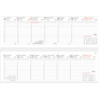 ZETTLER Tischquerkalender 2027, 29,6 x 9,9 cm, 1W 1S,...