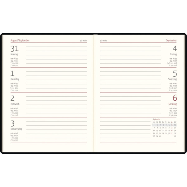 ZETTLER Taschenkalender 2027, 10 x 14 cm, 1W 2S, sortiert 153200