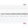 AlphaEdition Tischquerkalender, 1 Woche 2 Seite, 29,7 x 10,5 cm, silber