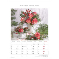 ALPHA Bildkalender Rosenträume, 23,7 x 34 cm, 1M 2S 108601