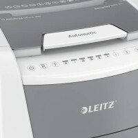 LEITZ Aktenvernichter IQ Autofeed Office 300 P5, Mikro-Partikelschnitt, 300 Blatt, weiß
