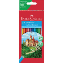 FABER-CASTELL Farbstiftetui Castle 12 Stück sortiert