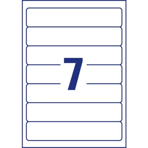 AVERY Zweckform Ordner-Etiketten, A4 mit ultragrip, 38 x 192 mm, 10 Bogen 70 Etiketten, weiß