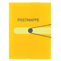 herlitz Gummizugmappe A4 Polypropylen transp.gelb Postmappe