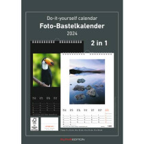 AlphaEdition Bastelkalender 2024 schwarz weiß...