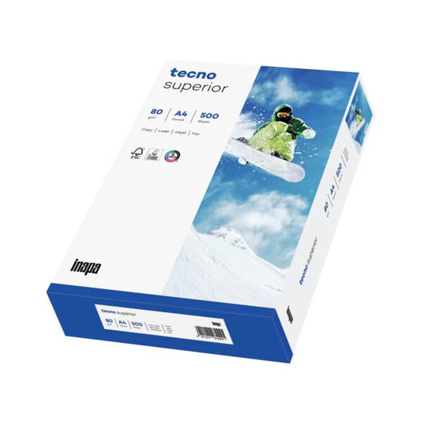 TECNO Kopierpapier Superior, A4, 80g m&sup2;, 500 Blatt, wei&szlig;